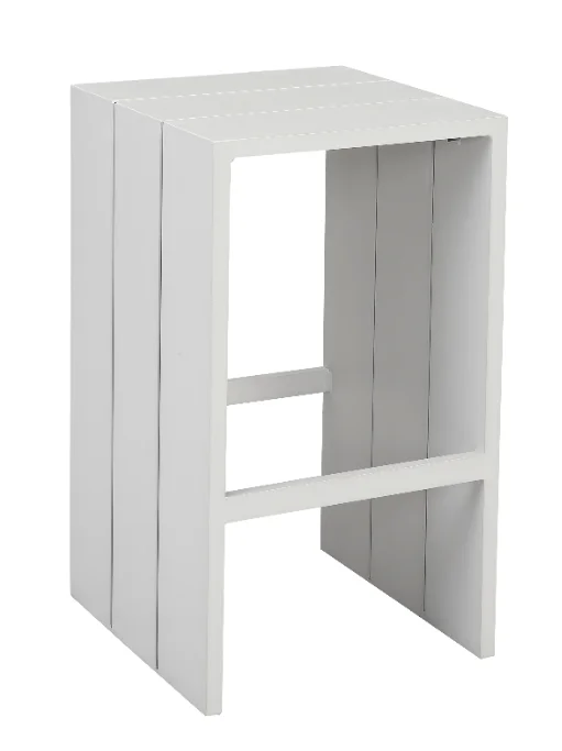 Wholesale Elegant White Hot Powder Coating Aluminum Luxury Garden High Table Bar Furniture Metal Outdoor Set