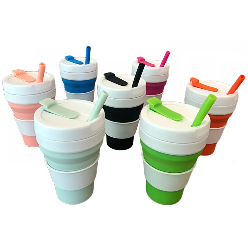 Bpa Free Portable Bottle Collapsible Travel Cup Drinking Cup Retractable Silicone Foldable Travel Mug Water Cup