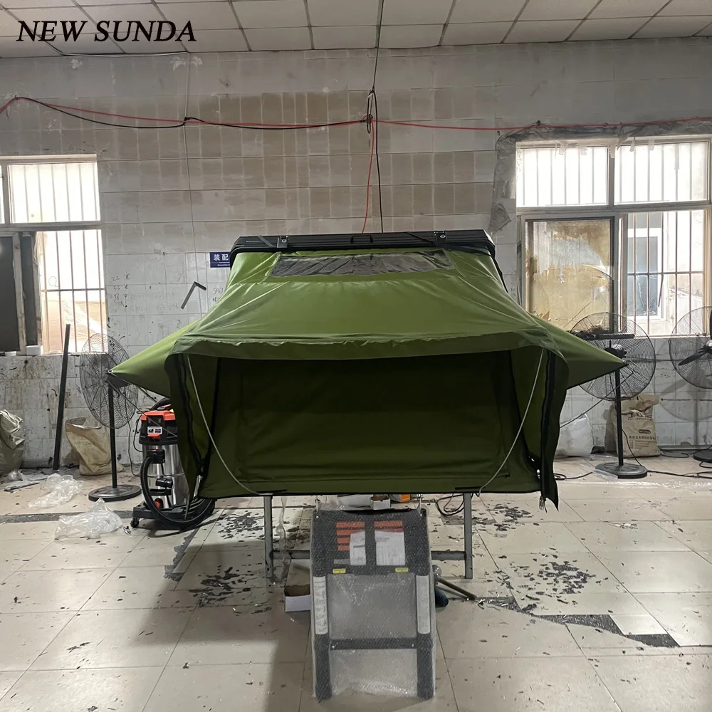 Customized Car Roof Top Tent Outdoor Folding Camping Truck Rooftop Tent for SUV Pickup Trailer with Aluminum Hard Shell Cover