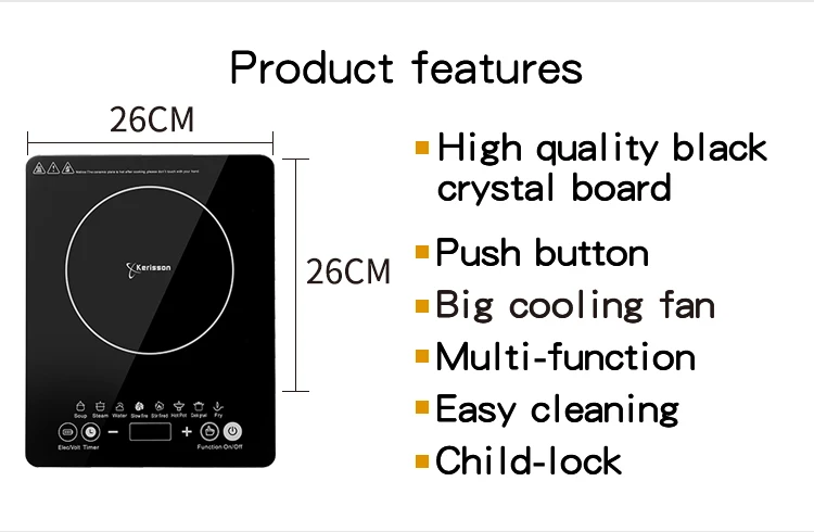 wholesale electrical home use touch control stove electric plate induction cooker