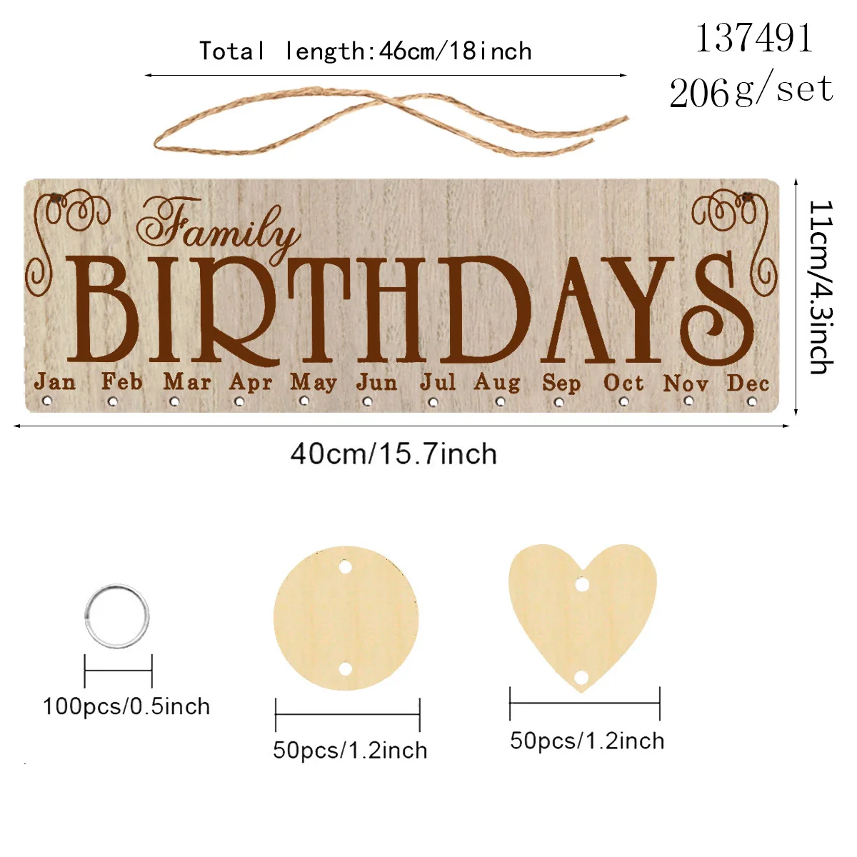 
Hot selling products DIY creative reminder board for family and friends birthday calendar 
