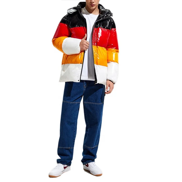 New arrival custom men puffer white duck down jacket coat winter windproof waterproof hooded warm puffer jacket