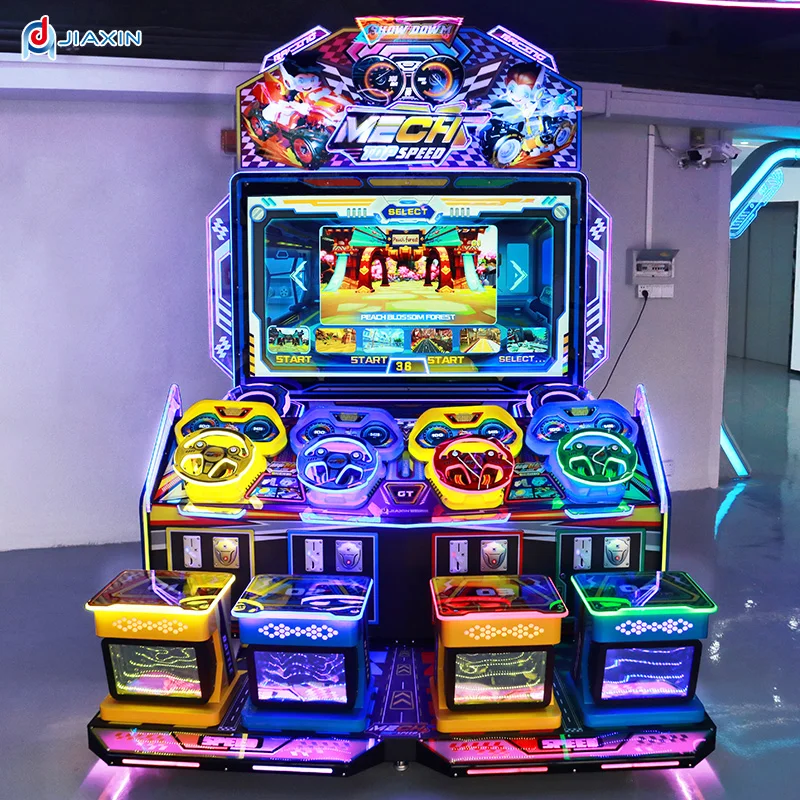 Factory direct simulator driving racing game machine coin operated 4 people dynamic speed drift game machine