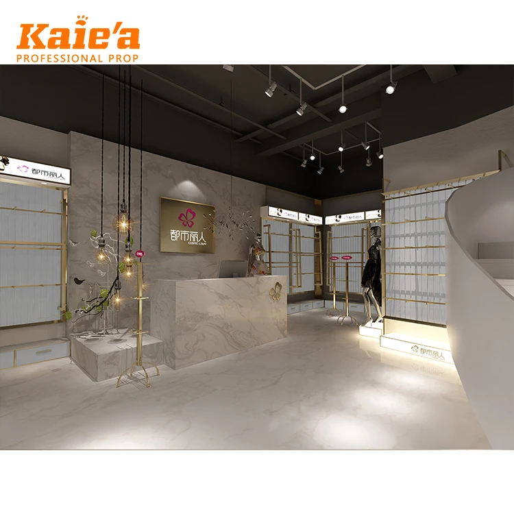 Fashionable Garment Shops Stands Clothes Rack Gold Metal Retail Clothing Store Display Racks For Boutique