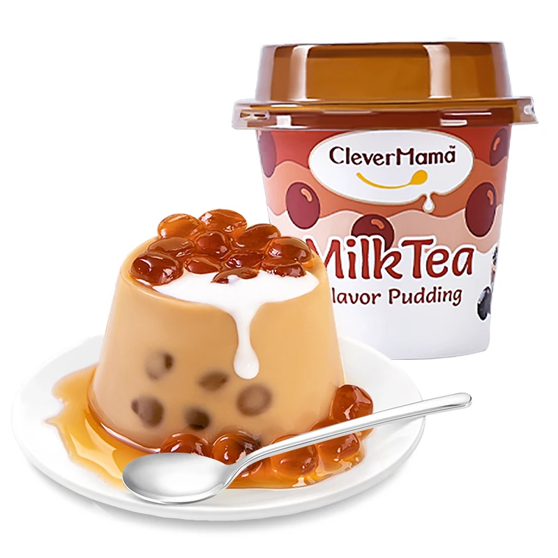 Clever Mama 100g Low Fat Boba Zero Gelatin Wholesale Milk Tea Halal Konjac Jelly Pudding