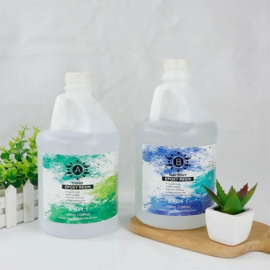 Супер прозрачный жидкий стеклянный эпоксидный клей 2 части литой эпоксидной смолы