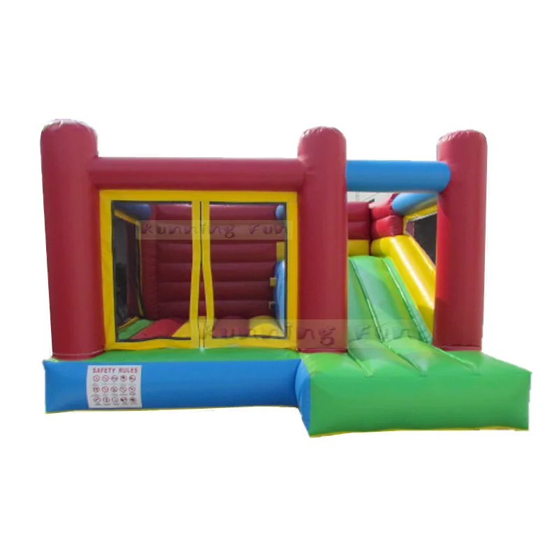 Commercial Children Inflatable Jumping Bounce House With Slide Combo Bouncing Castles Inflatable Moonwalk Bouncy Castle