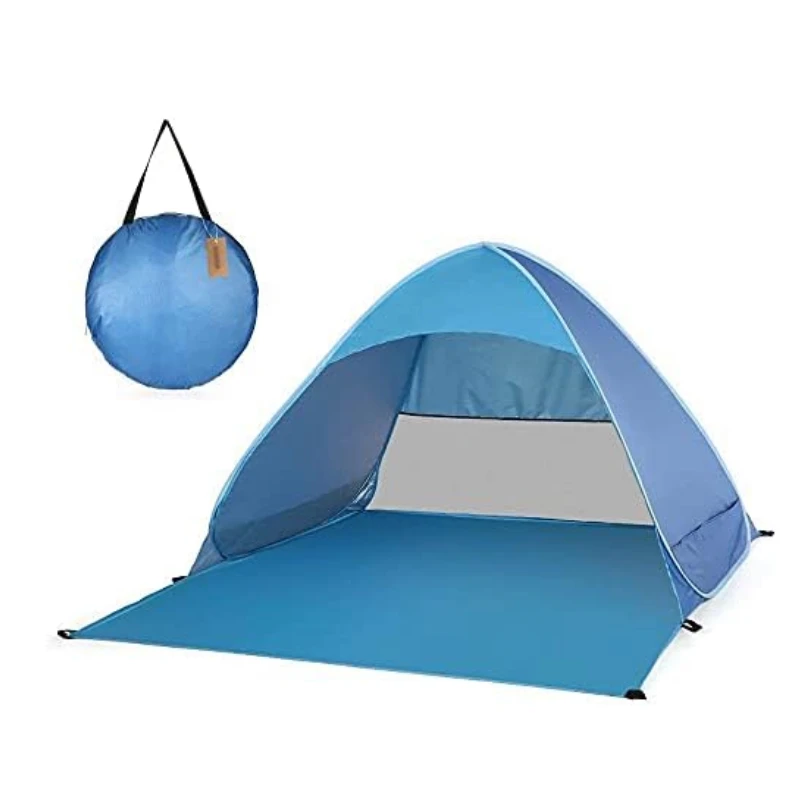 150x(135+65)x110cm  Sustainable  pop up single construction type sunshade shelter  2 man pop up canopy camping beach tent