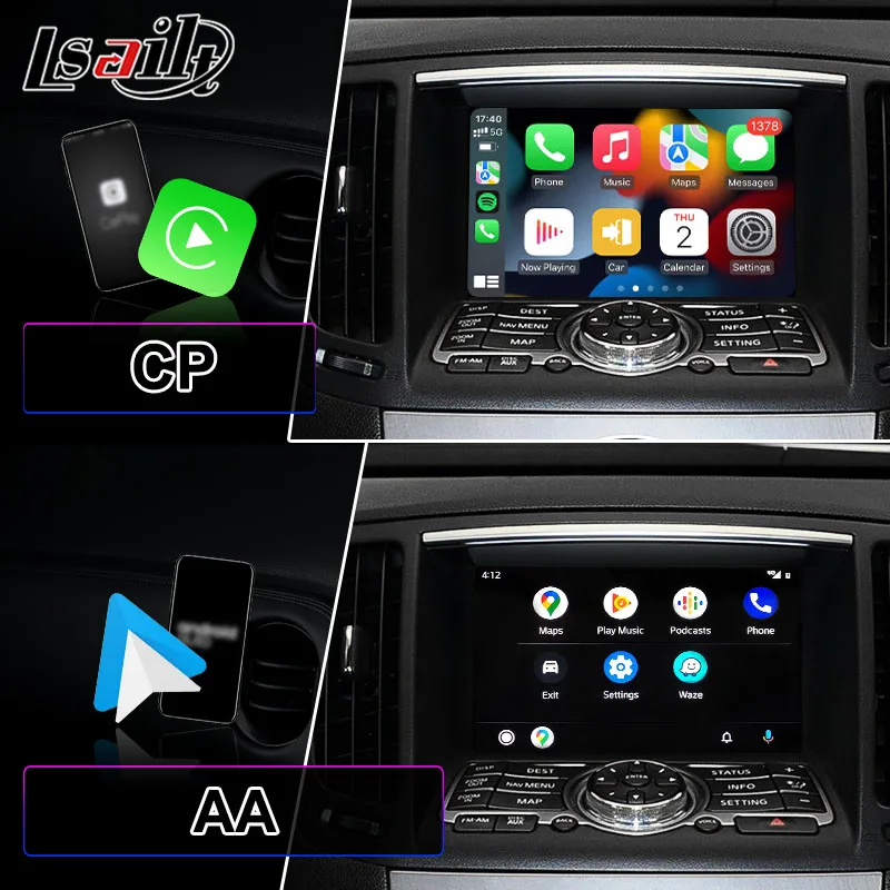 Lsailt 7 Inch Android Car Multimedia Auto Play Interface Screen for Infiniti G25 G35 G37 370Z Skyline 370GT (V36) 2007-2014