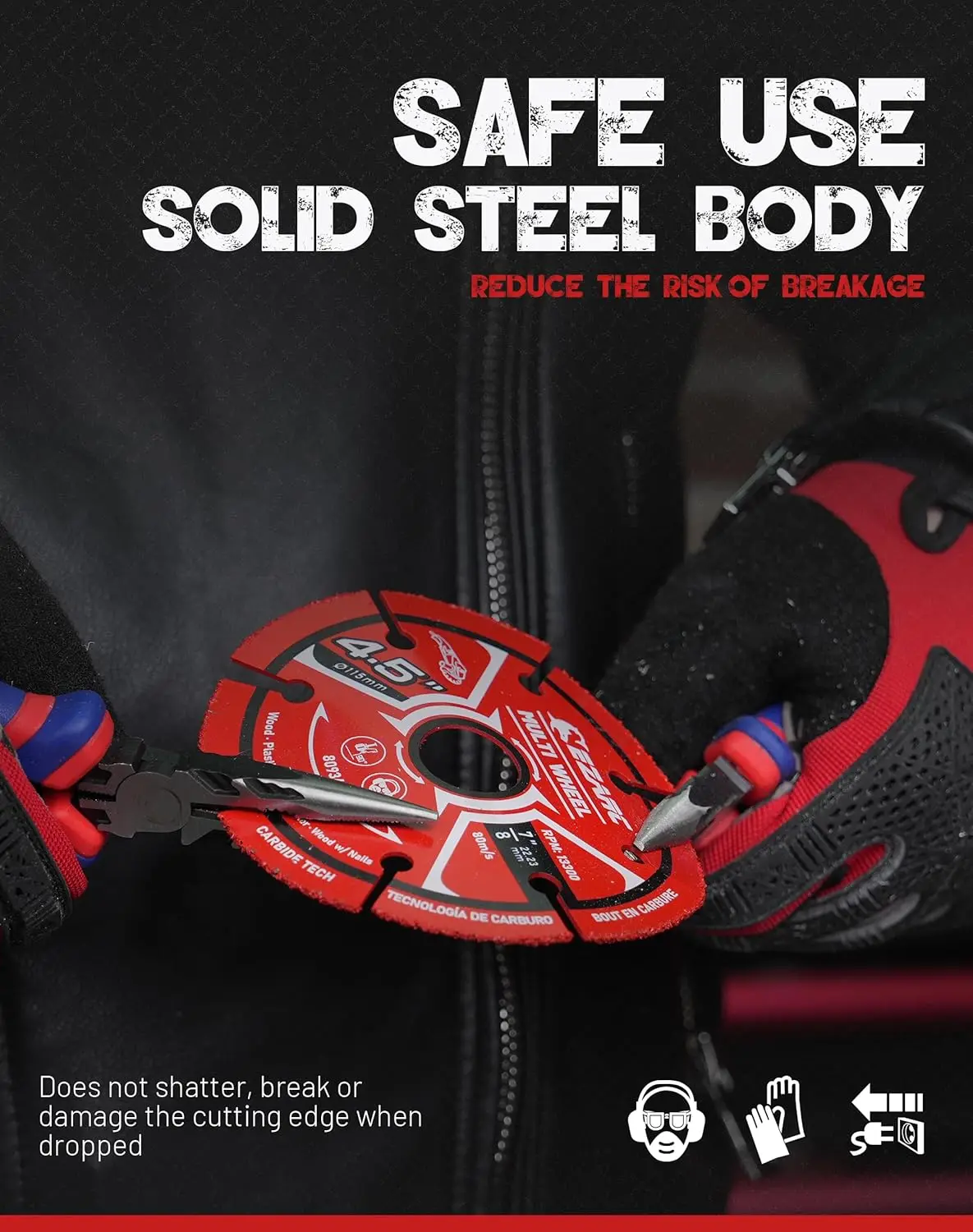 EZARC 3 Inch Cut Off Wheels, Carbide Cutting Disc, Angle Grinder Cutting Wheel for Wood Wood with Nails Laminate Plastic Plaster