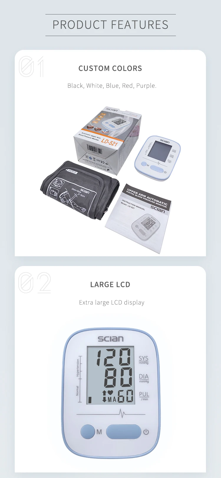 band color screen sport heart rate blood pressure oxygen monitor