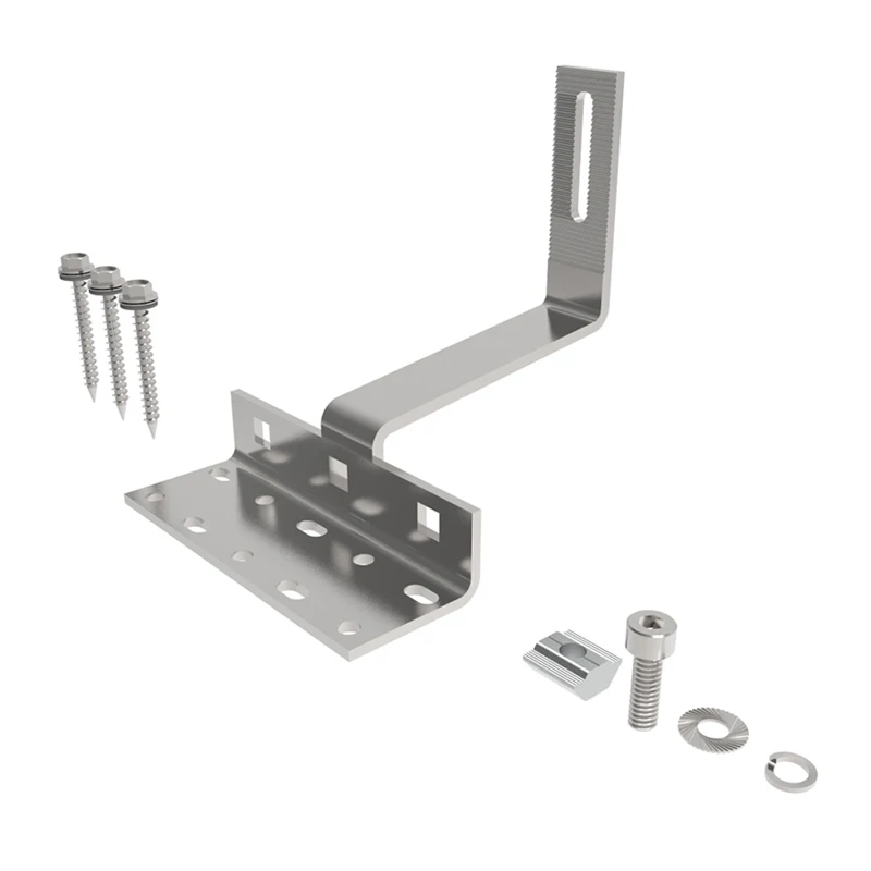 Монтажный кронштейн для солнечной панели, металлический кровельный плоский кровельный крючок для крепления солнечной панели