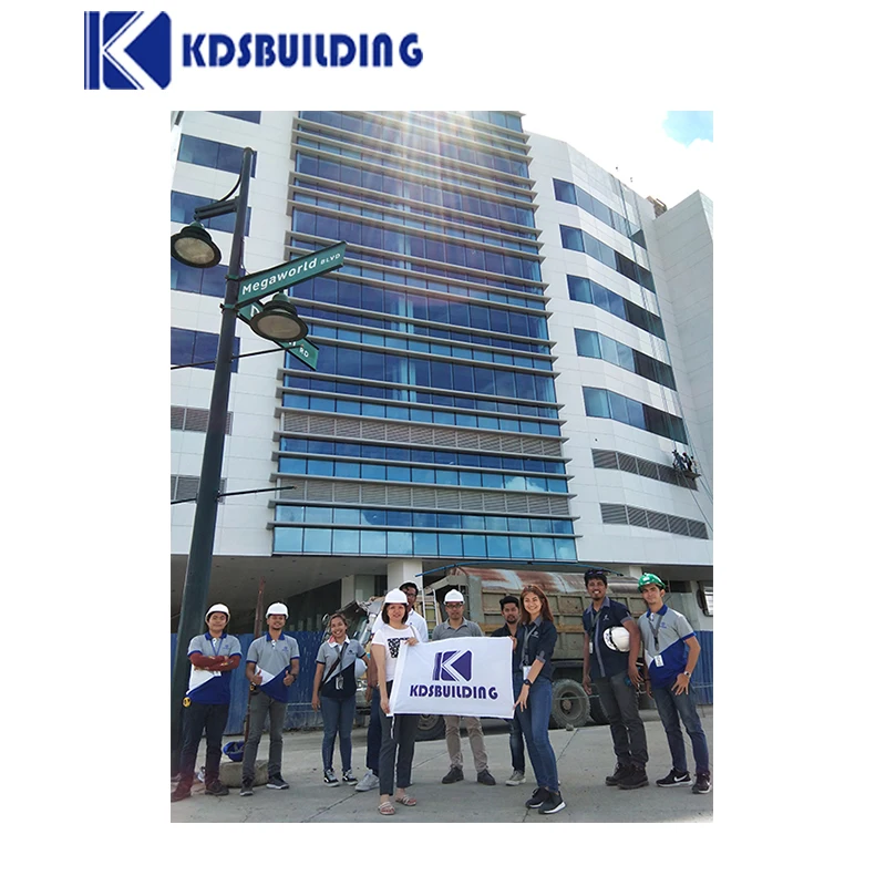 KDSBuilding Китай поставляет водонепроницаемые Звукоизолированные Стеклянные алюминиевые навесные стены для наружного