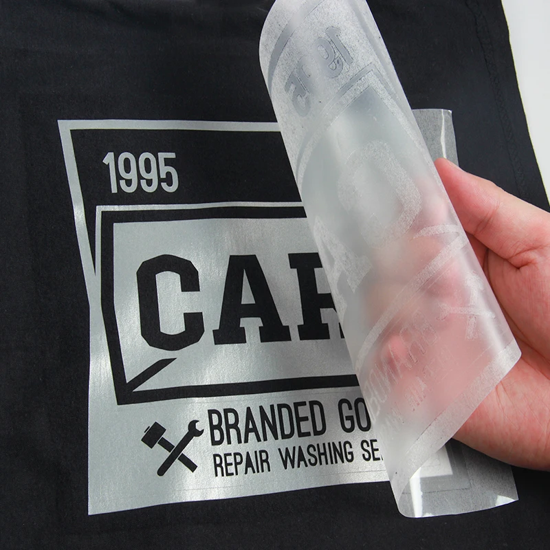 Free sample 50meters vinilo reflextivo textil viniloss reflective polyflex washable vinyl logo for tshirt