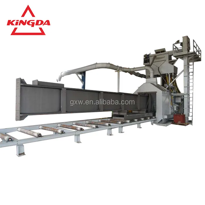 
Pass though type shot/sand blasting machine for welding steel h beam steel section 