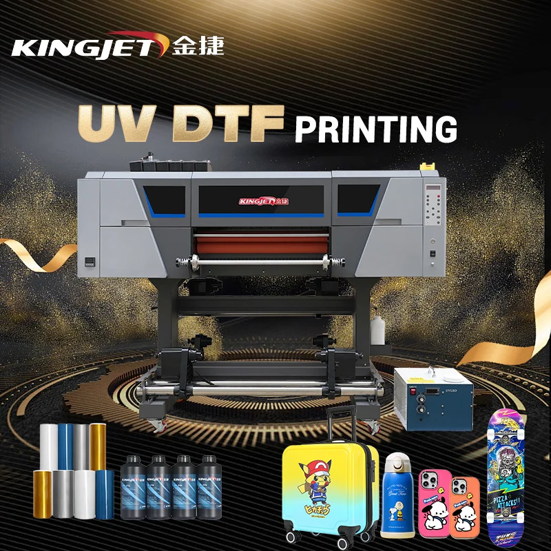Kingjet UV dft Printer I3200 print head Digital Inkjet UV dtf Printing Machine glass phone case printer