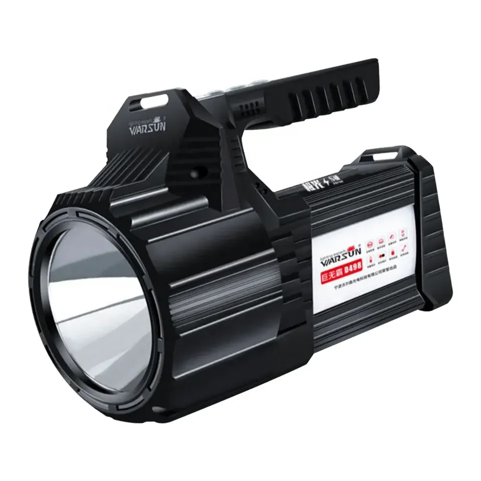 Warsun IPX5 3000Lm and 400Lm ABS PC Triple Light Source High Mode Good Endurance 8pcs 18650 Rechargeable Battery Searchlight