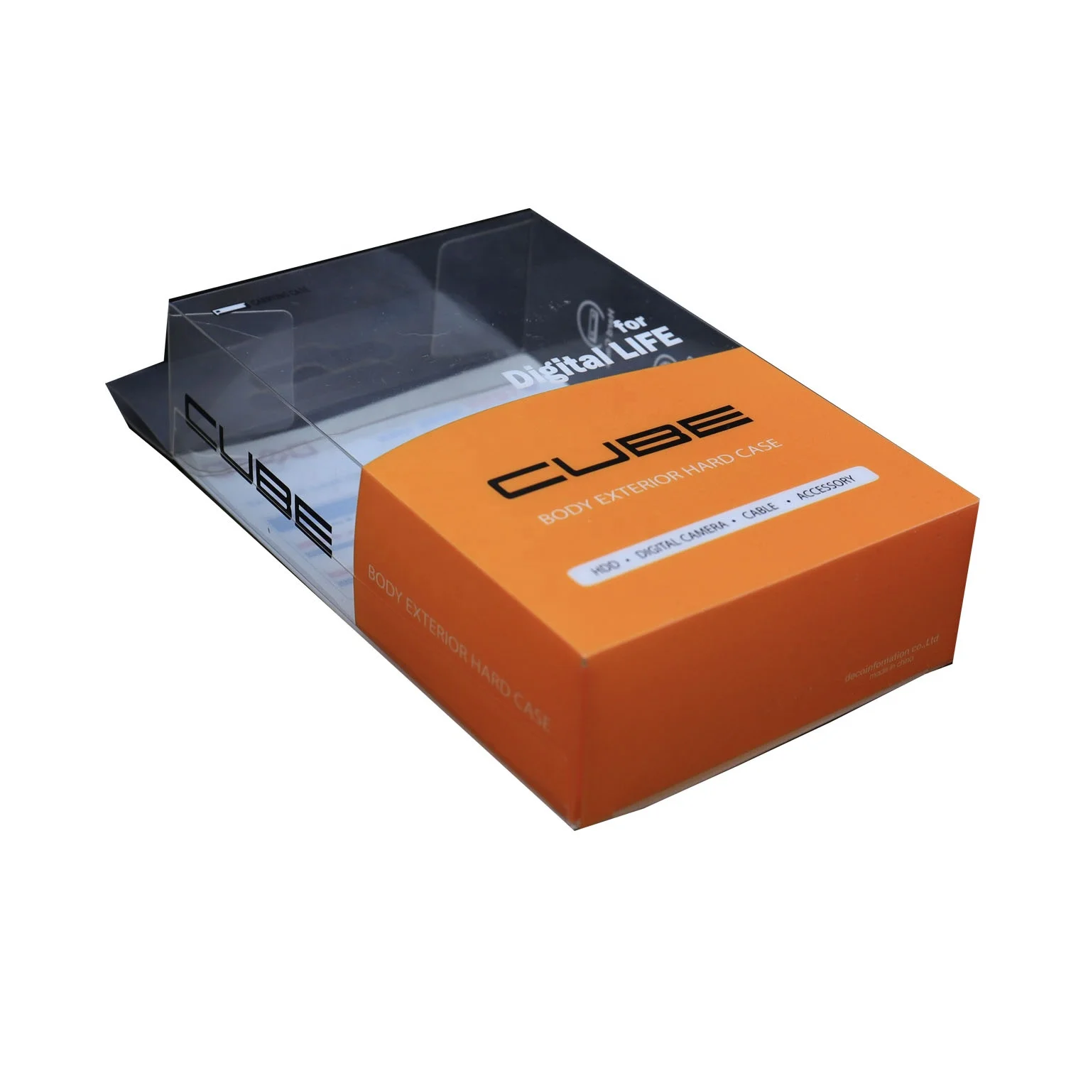 Custom Acetate Portable Harddisk 1 2 4 5tb Ssd External Hard Drive Casing 3.0 Clear Pp Pvc Pet Transparent Plastic Packaging Box