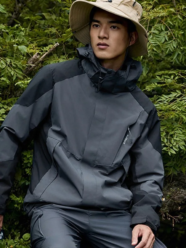 Customizable Logo Three-in-One Outdoor Jackets Set Windproof and Anti-Scratch Velvet Liner for Winter Mountaineering