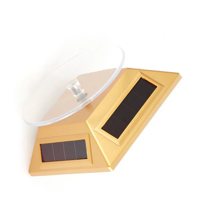 Acrylic Tray New Energy Solar Power Showcase Advertising Equipment Rotating Solar Display Stand 360 Degree