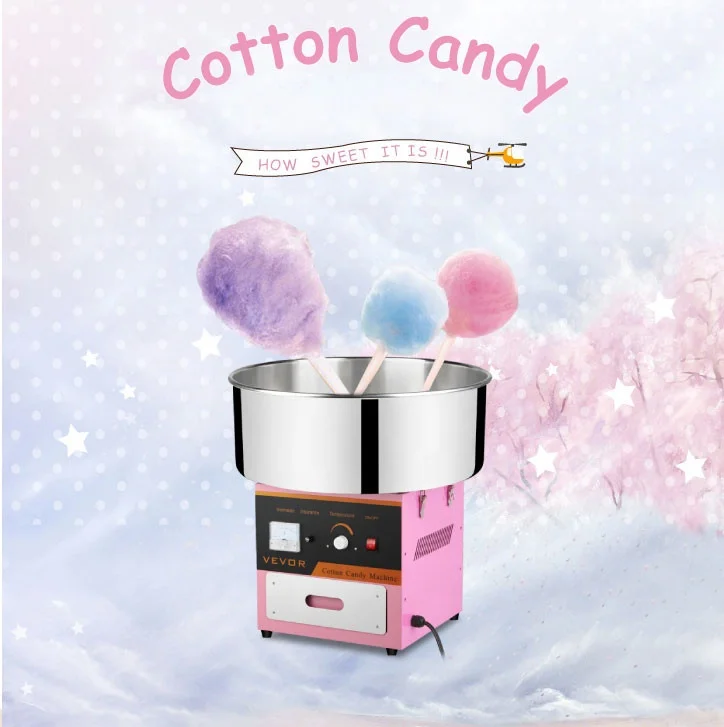 
Stainless Steel Commercial Use Cotton Candy Maker Candy Floss Machine Pink With CE 