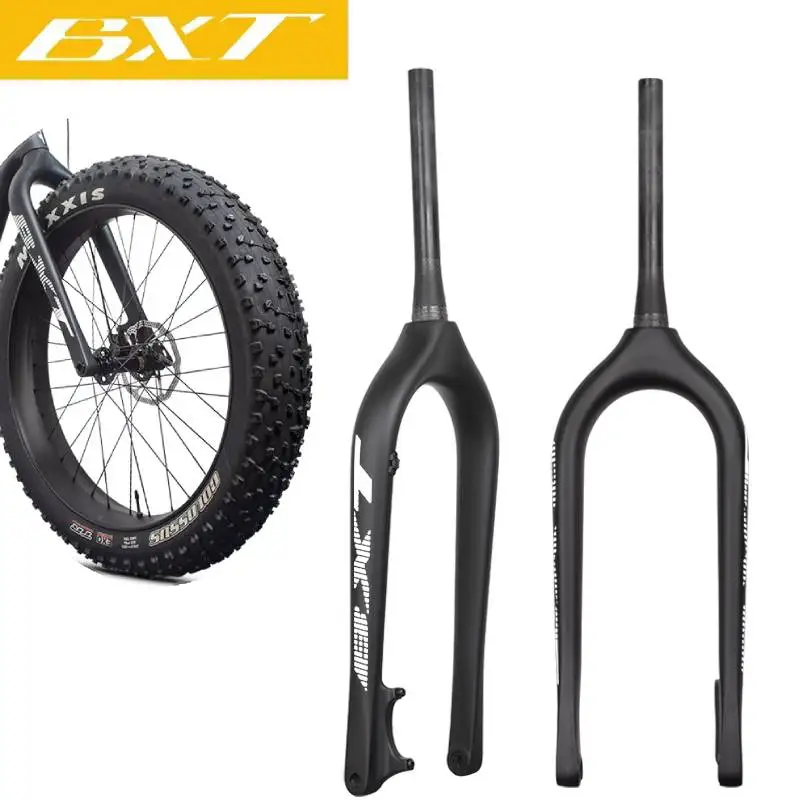 Fat Snow Bike Fork 26 Thru Axle 150X15mm Professional Disc Brake Snow Bicycle Fork Full Carbon Fiber Fat Bike Fork