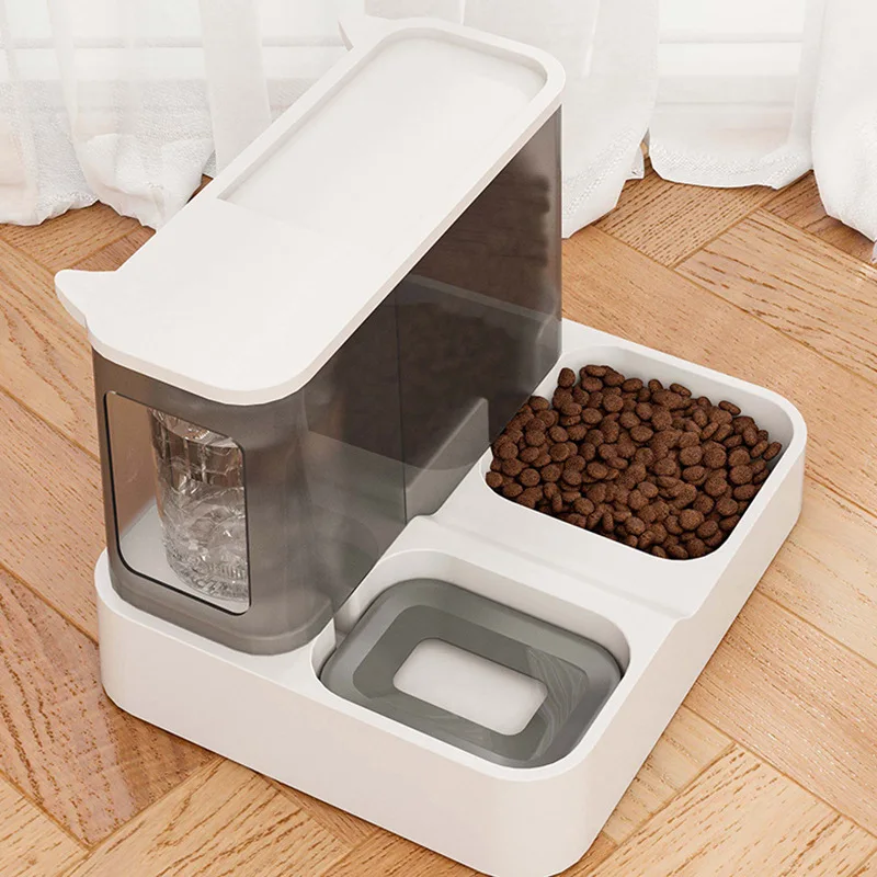 2024 Hot Selling Dog Cat Automatic Feeder Water Dispenser With Integrated Flowing Water Bowl Wholesale