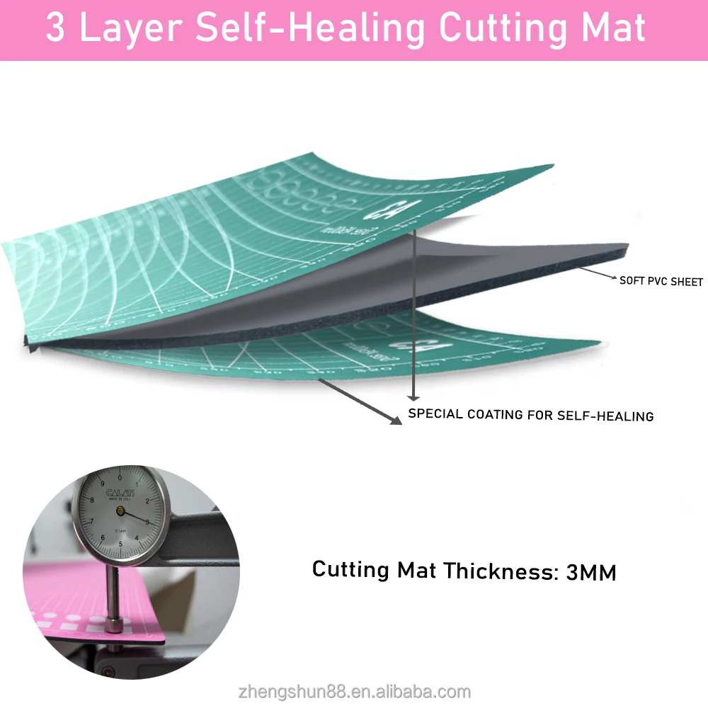 Self Healing PVC Grid Lines Plotter Cutting Flexible Cutting Mat A3 Size Cutting Mat
