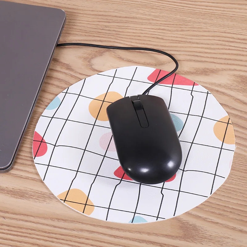 Qakai Custom Printing Faux Leather Desk Mat for Computer Office Waterproof Mouse