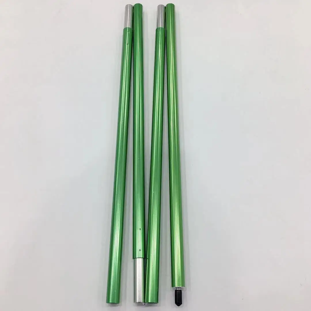 Aluminum pole connection in aluminum tent tube