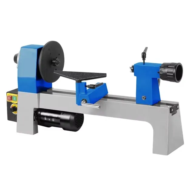 550W 8 inch Variable speed Mini Wood Automatic Manual Turning Lathe Machine Belt speed adjustment