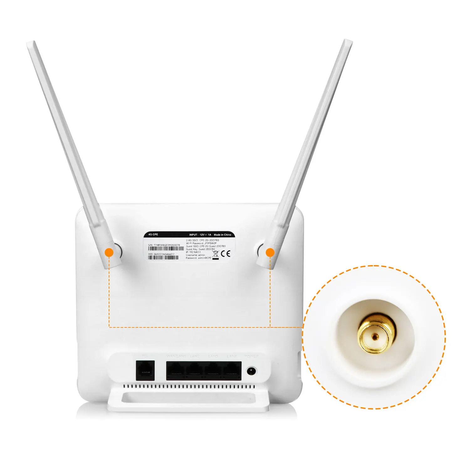 Hot selling SC818 4G cpe Router Dual band 2.4G 5Ghz CAT6 Detachable antenna Built-in battery TEL port VPN WPS 4g wifi router