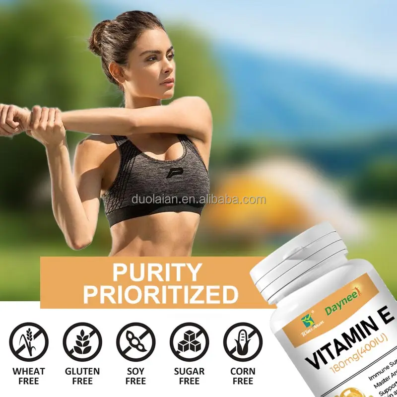 Private label Vitamin E Soft capsules L-Glutathione Skin Lighting Glow soft gel supplement Biotin Vegan whitening Soft capsules