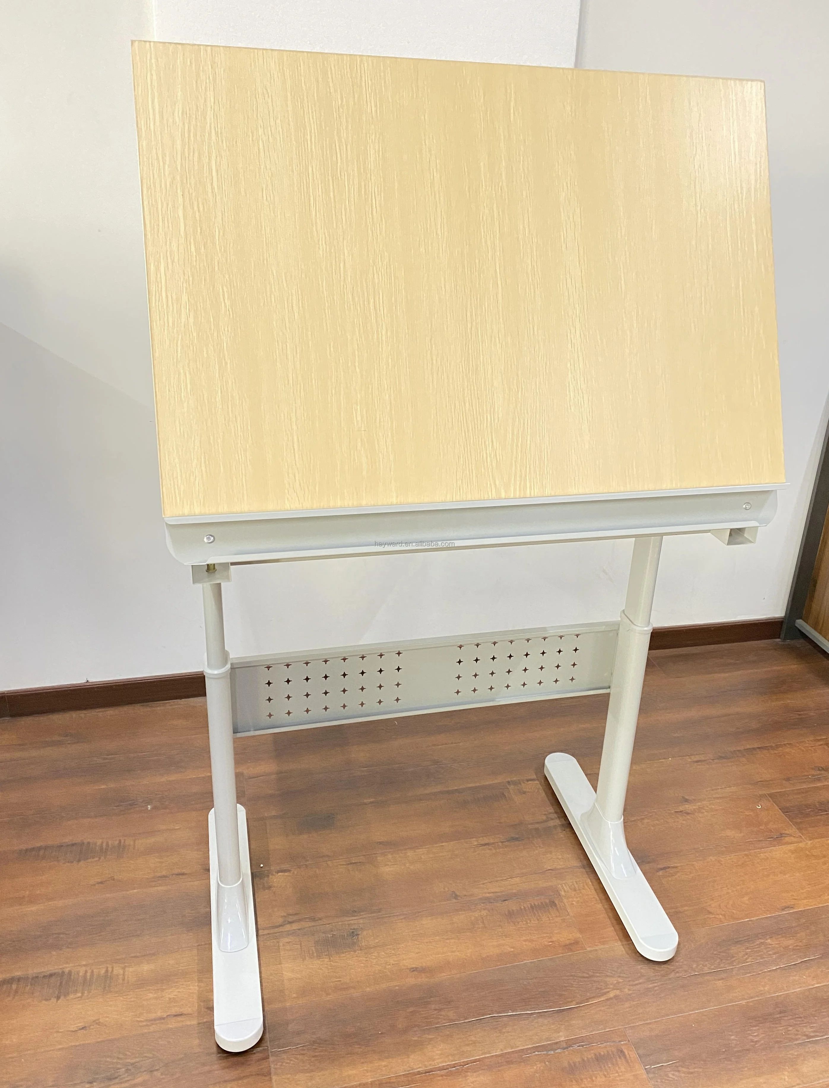 Hand Crank Height and Angle Adjustable  Metal and Wood Engineering Architect Drafting Drawing Table for College Students