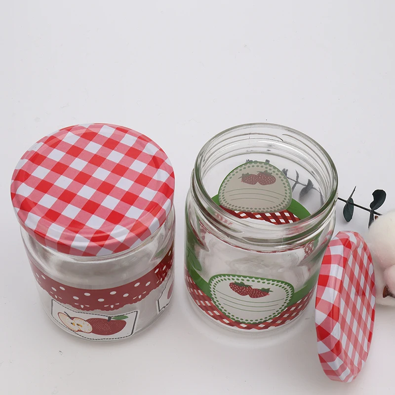 
New Customized Round Shape Multifunctional Glass Jam Jar for Food Storage 