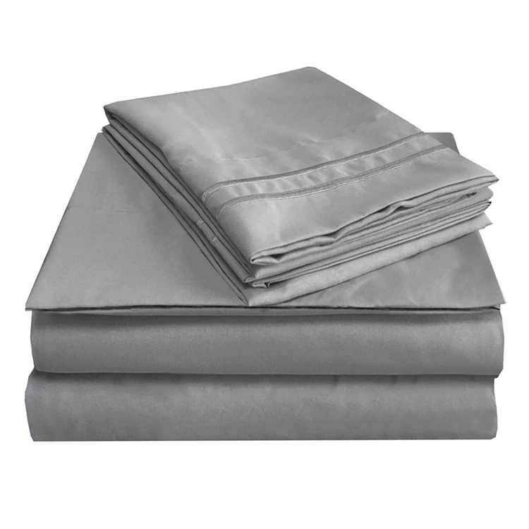 Sheets for Beds Bedding Set Microfiber Bed Sheet Set Custom 4 Piece 100% Polyester Solid Soft Cover Bed