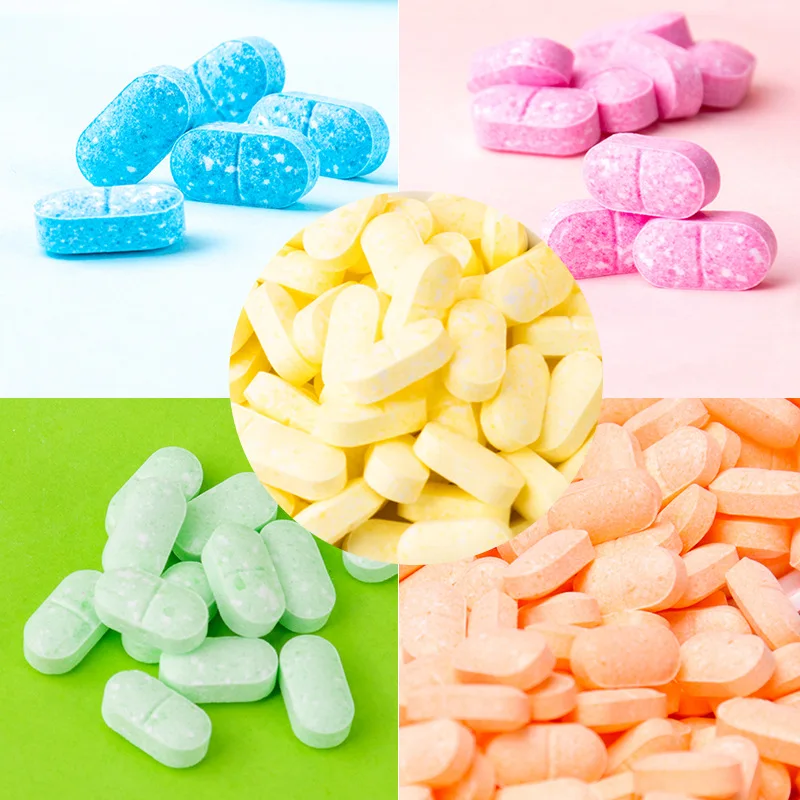 Wholesale customized vitamin C multi flavor chewable tablets VC fruit slices orange flavor 1000 tablet candy