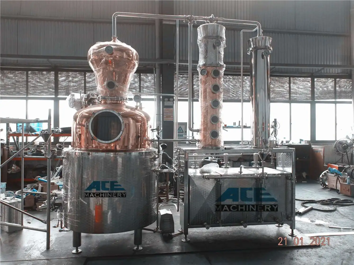  Америка Австралия Германия популярный стиль 50-5000L Artisan комплекс горшок непрерывный рефлюкс колонна все еще для