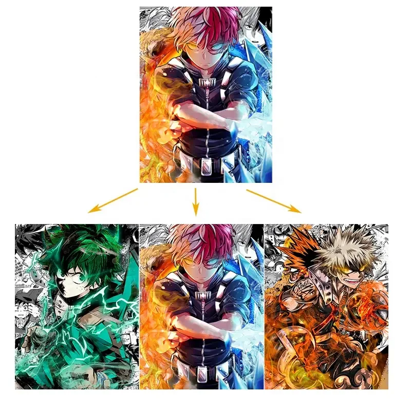 Best Price High Quality Japanese 3d lenticular flip anime 3d poster Picture 30x40cm for Promotion Gift