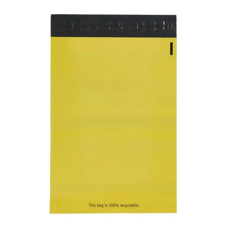 Adhesive Tear Resistant Mailing Bags for Clothing Custom Yellow Plastic Courier Eco-friendly Shipping Packaging Clothing Bag