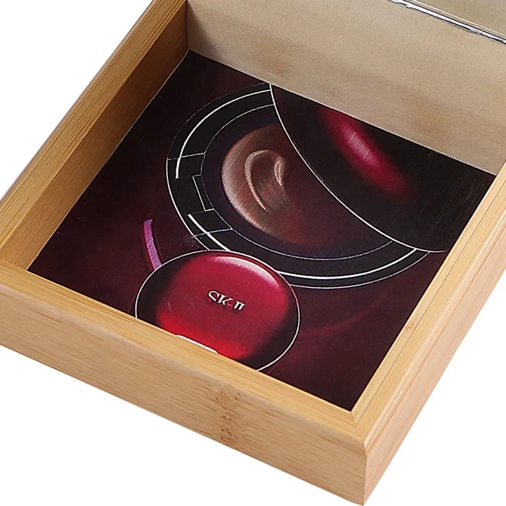 Factory OEM customization Bamboo cosmetic packaging eye shadow palette packaging box