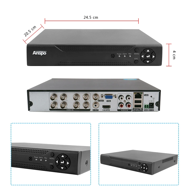 AHD 8CH CCTV Surveillance KIT DVR With 2MP AHD Camera BNC cable home security CCTV system 8CH 1080P AHD Camera KIT