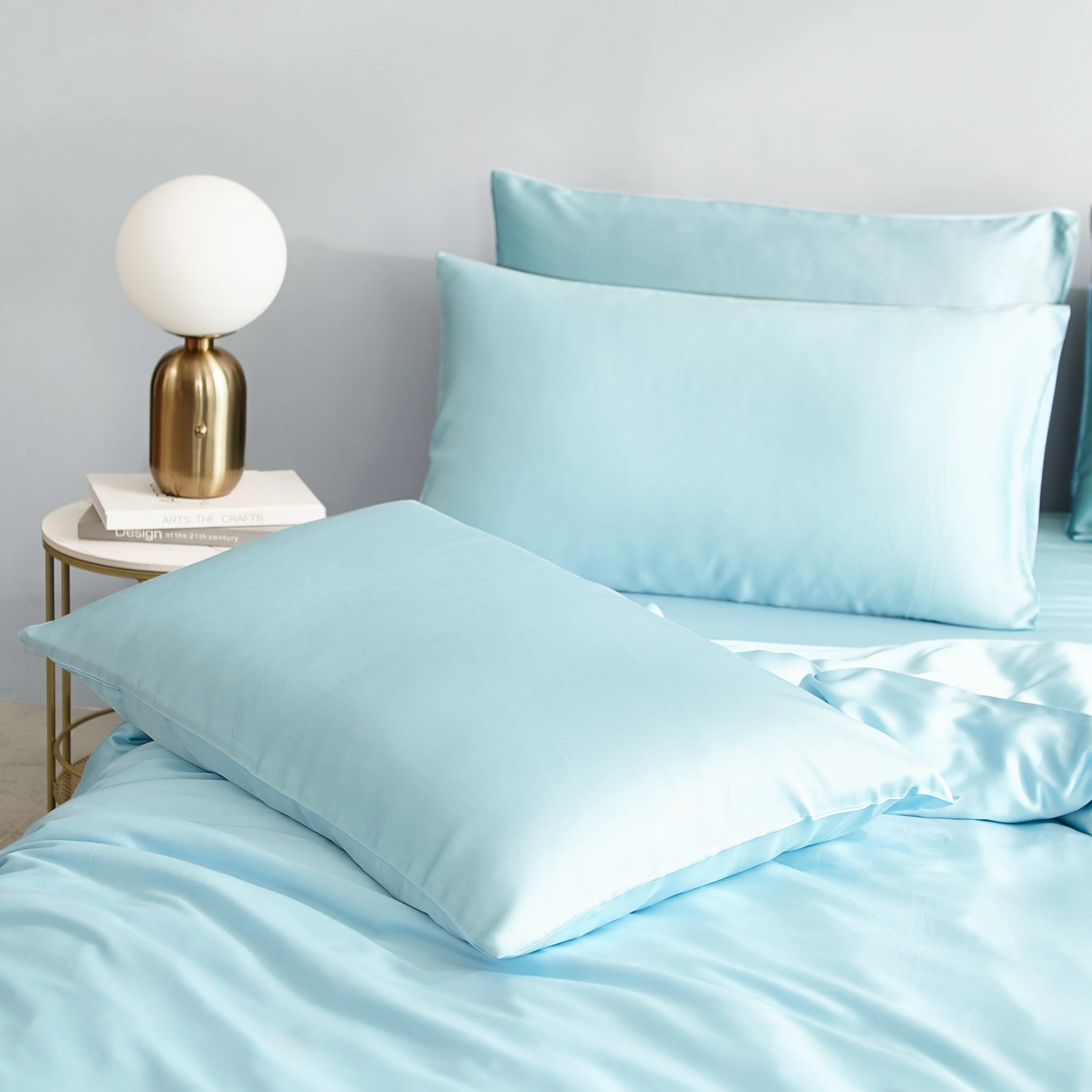 Hotel 100% Bamboo Fabric Soft Bedding Fitted Flat Sheet Bedding Set 4 Pc