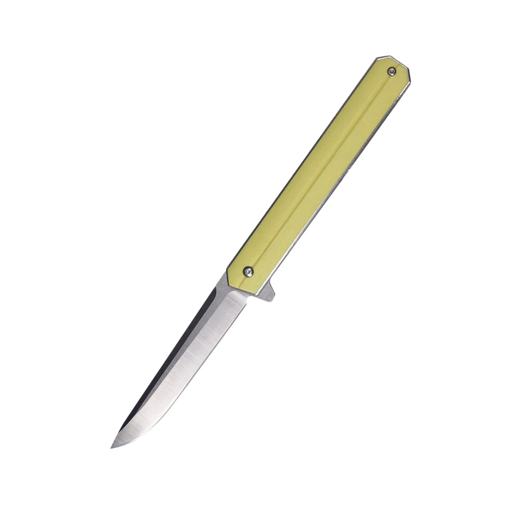Portable Folding Pocket Knife EDC Outdoor Camping with Stainless Steel Blade OEM YELLOW