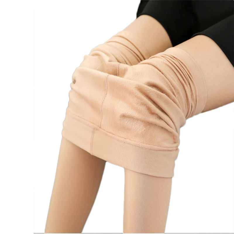 Женские колготки, колготки, Теплые Зимние флисовые леггинсы из шерсти, Симпатичные женские колготки