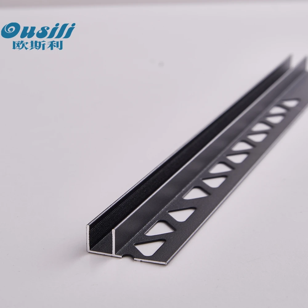 Aluminium U-shaped Channel F shape channel Aluminum Tile Trim Profiles 90 Degree Tile Trim