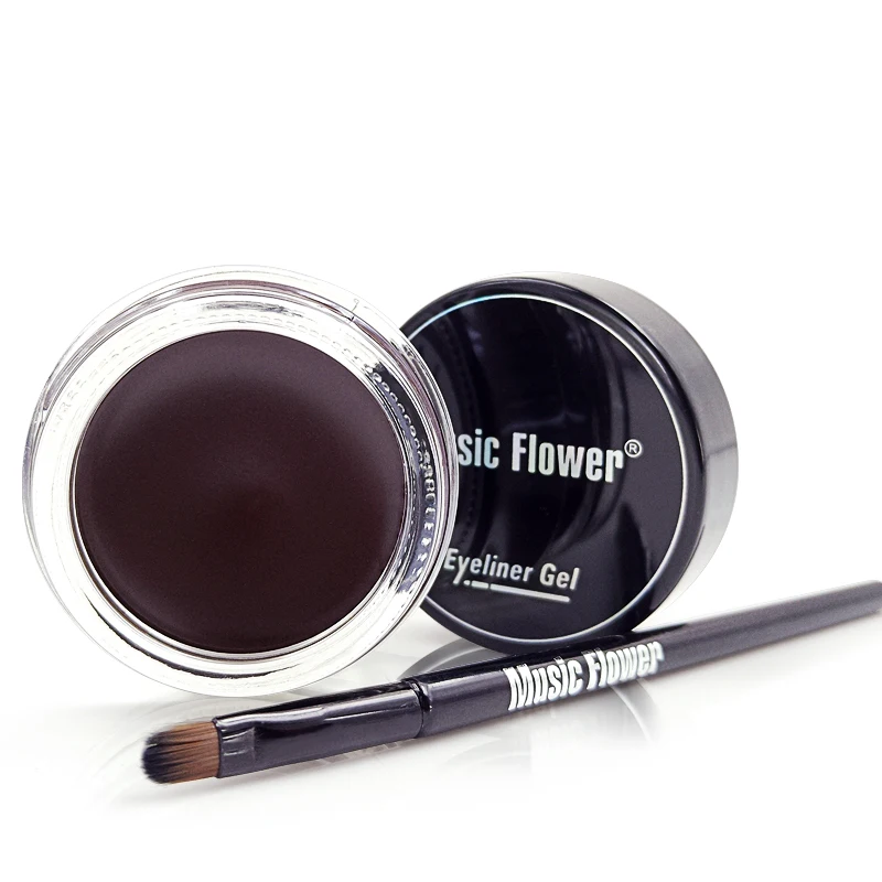 Amazon Hot Sale Waterproof OEM Eye Liner 24 Hours Longlasting Eyeliner Cream With Brush Cosmetics Makeup BROW GEL