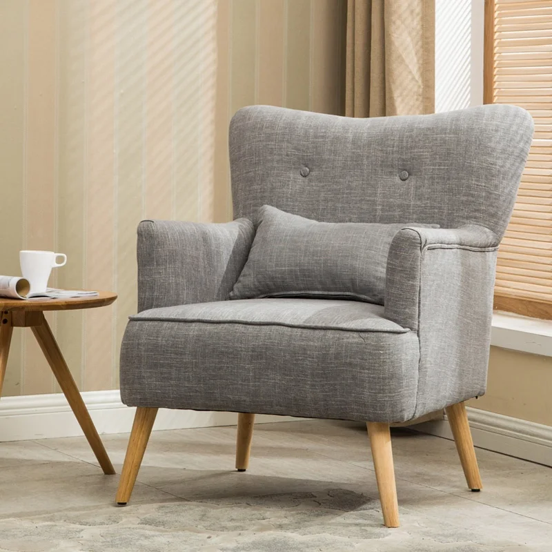 
Modern Nordic Style Fabric Accent Chair Armchair for Living Room 