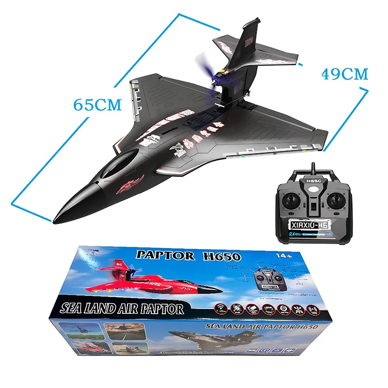 H650 Fixed Wing Lightweight 3 in 1 EPP Foam Sea Land Air Long Range Radio Control RC Aircraft Brushless DIY Fly Toy for Boys
