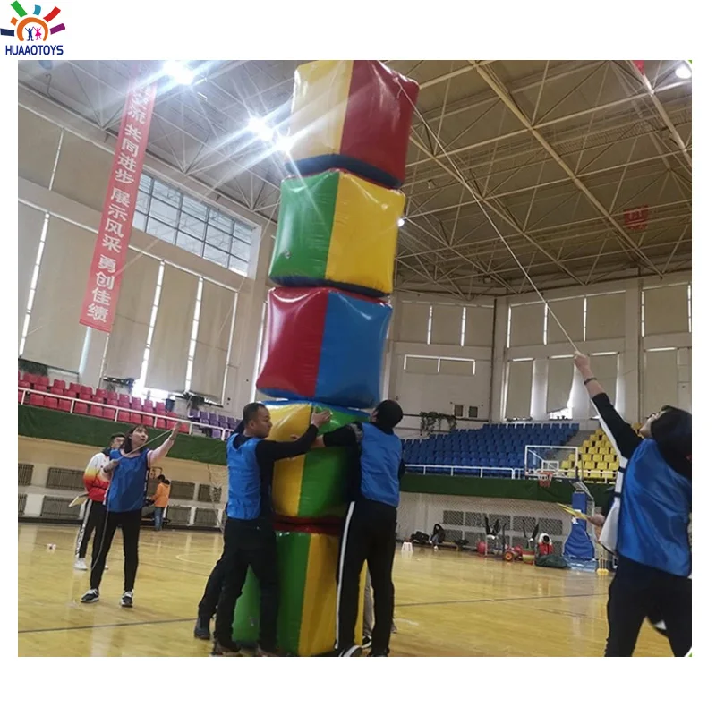 Веселые спортивные игры Реквизит надувные шаг за шагом поднимающаяся совместная башня здание уличное командное теплое поле игровой инвентарь реквизит